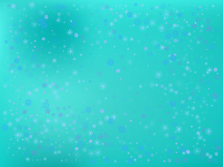 Winter blue background with snowflakes. Vector illustration. 