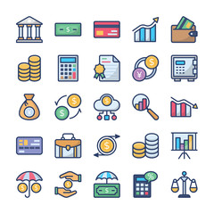 Investments And Finance Icons Pack