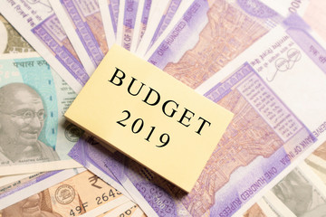 Budget 2019 printed on New Indian currency notes