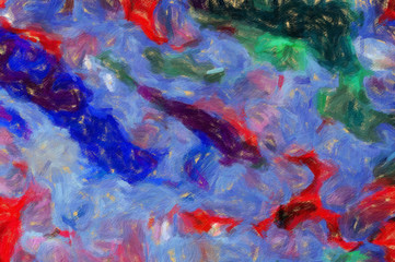 Colorful texture background for artistic design. Abstract art elements pattern. Paint strokes on canvas. Creative modern wallpaper. Web graphic decor template.