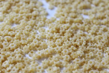Macaroni on a white background, vermicelli on a white background