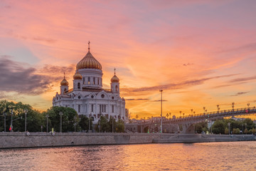 Sunset at the Cathedral of Christ the Savior
