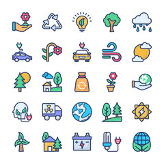 Recycling And Ecology Icons Set