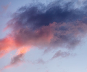 Fototapeta premium Beautiful clouds at sunset as background