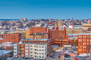 Fototapeta na wymiar Portland, Maine, USA Town Skyline