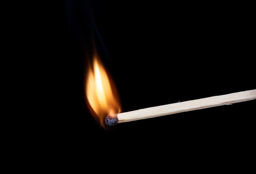 Lighting matches at the moment when it explodes.