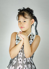 portrait of asian little  girl
