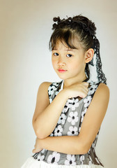 portrait of asian little  girl