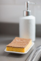 Biodegradable and recycled washing sponge