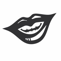 Vector illustrarion icon lips cartoon