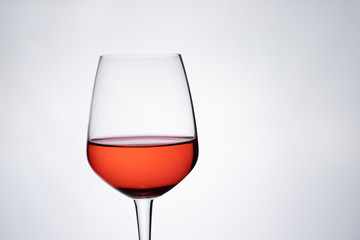 Red wine in a glass.