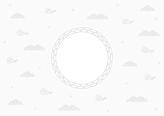 Abstract background with oriental ornaments elements. Korean traditional background