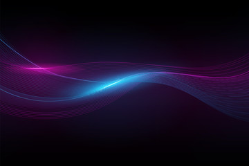 Abstract spectrum wave.Abstract wave background blue and pink color.vector and illustration.