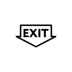 Exit symbol icon vector illustration