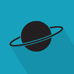 planet saturn icon- vector illustration