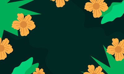 Yellow Hibiscus Flower in dark background pattern