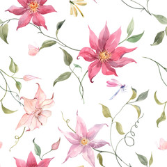 Watercolor floral pattern