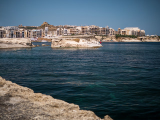 Fototapeta premium View of a beautiful Marsalforn bay, Gozo - Malta