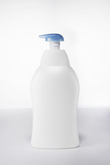Shampoo on white background.