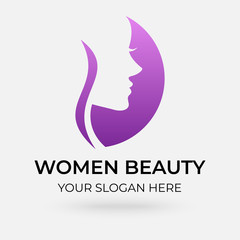 beauty salon logo design with modern concepts on white background vector template