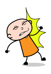Got Hit - Cartoon thief criminal Guy Vector Illustration
