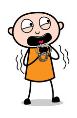 Scared - Cartoon thief criminal Guy Vector Illustration