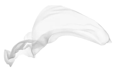 Foto op Plexiglas witte doek stof textiel wind © Lumos sp