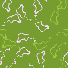 Spring UFO camouflage of various shades of green and pink colors