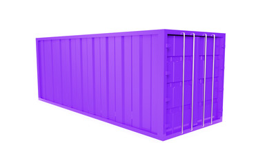 purple container, white cutting background 3d render