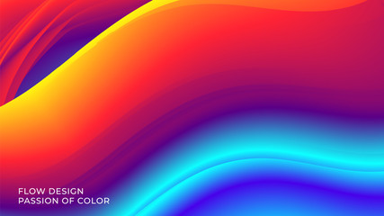 Obraz premium Background with an abstract liquid color flow and motion of a wavy fluid lines. Eps10.