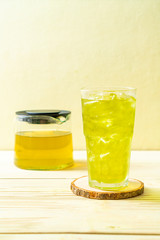iced Japanese green tea