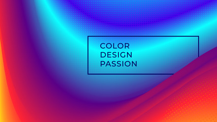 Obraz premium Color wave flow background. Abstract liquid colour motion with a fluid lines and a smooth gradient. Eps10.