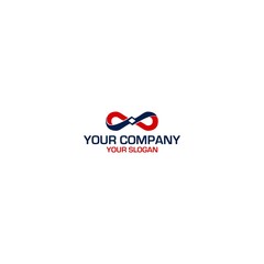 Red Blue Infinity Logo Design Vector
