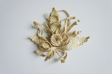 Wall decoration. Straw wall decoration