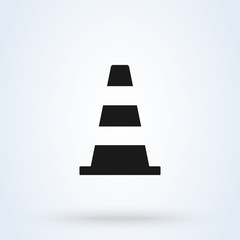 Traffic cone Safety. Simple modern icon design illustration.