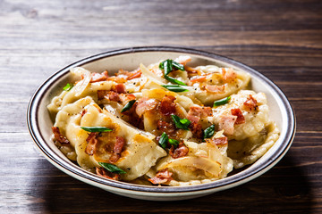 Dumplings - cheese noodles with bacon