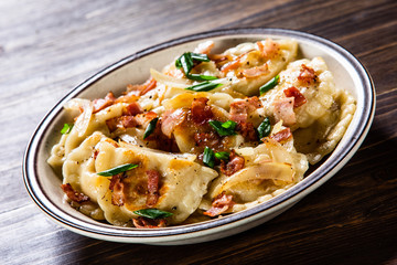 Dumplings - cheese noodles with bacon