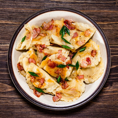 Dumplings - cheese noodles with bacon