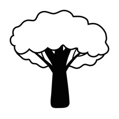 Isolated abstract and season tree design