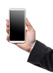 mobile phone in female hand