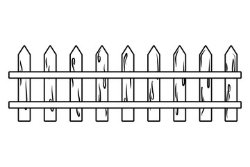 Isolated wood fence design vector illustrator