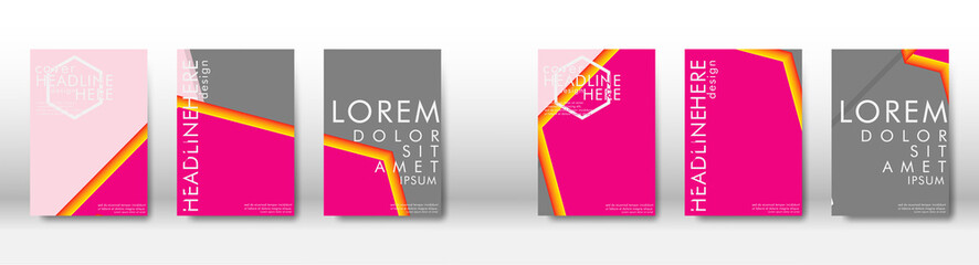 Abstract cover with hexagon elements. book design concept. Futuristic business layout.