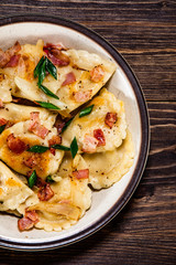 Dumplings - cheese noodles with bacon