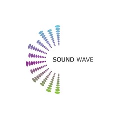 sound wave ilustration logo vector icon template