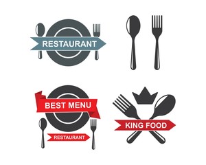 restaurant icon logo vector illustration design