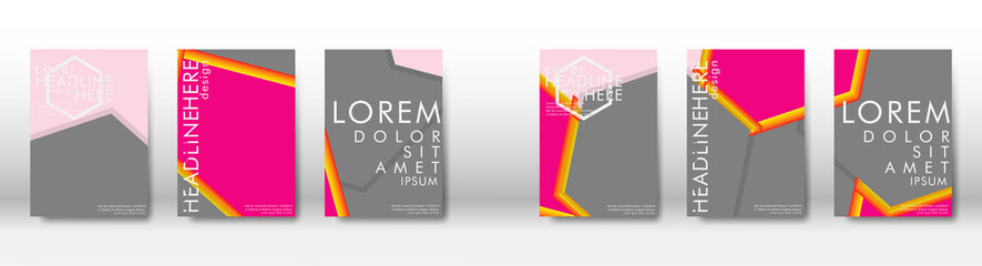 Abstract cover with hexagon elements. book design concept. Futuristic business layout.