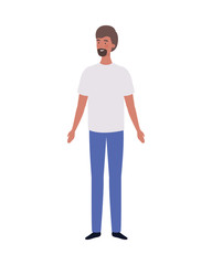 Obraz premium young man standing in white background