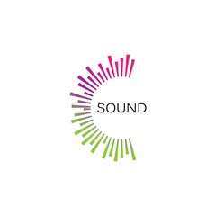 sound wave ilustration logo vector icon template