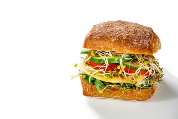 Tasty sandwich with vegetables