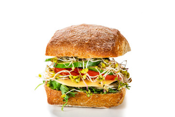 Tasty sandwich with vegetables